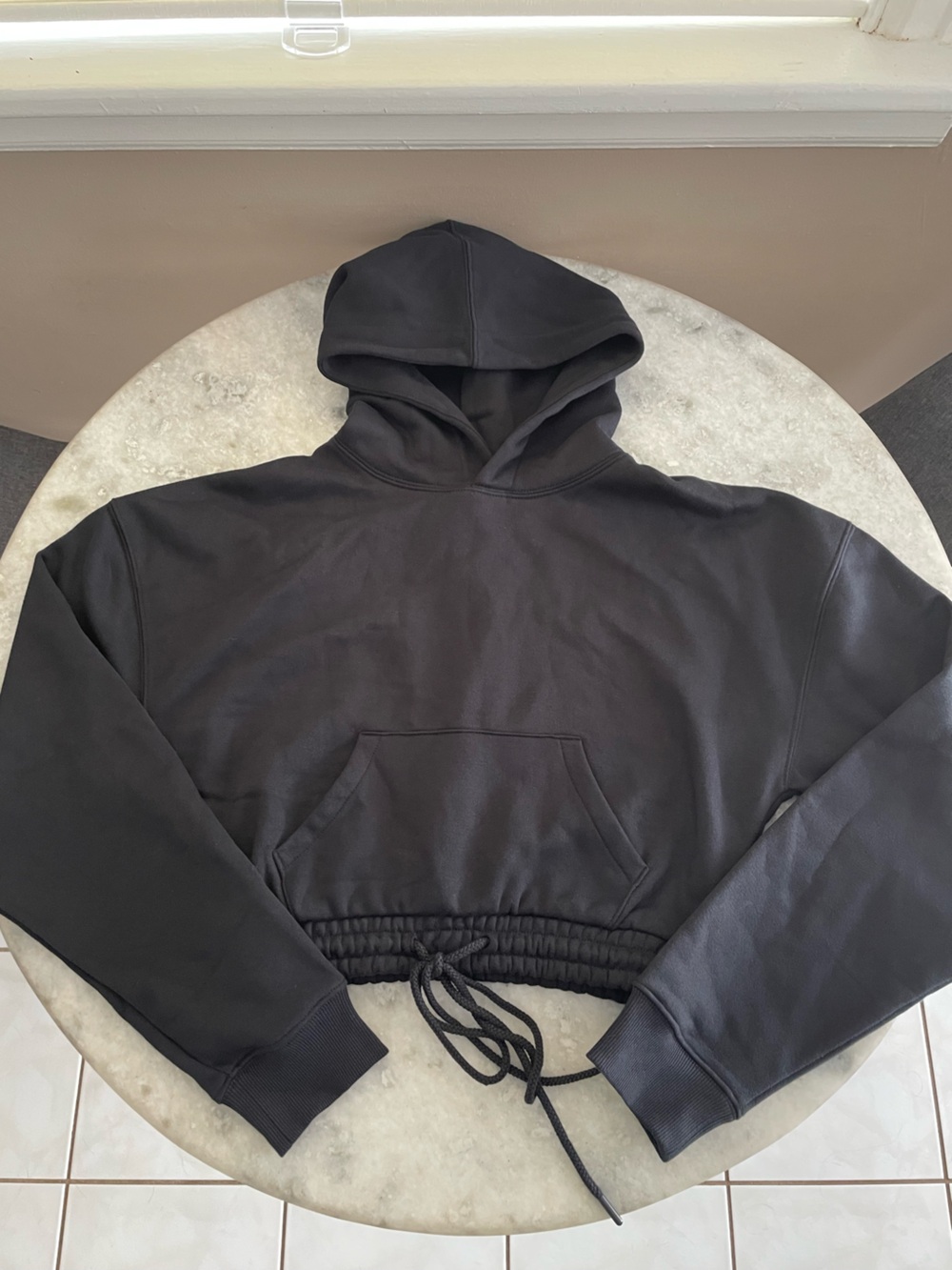 ❌SOLD❌Bo & Tee  "PROGRESS NOT PERFECTION" Cropped Hooded Sweatshirt - Picture 3 of 9
